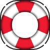 Swim ring lifebuoy red