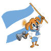 Argentina fan dog