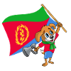 Eritrea fan dog