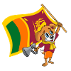Sri Lanka fan dog