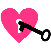 key and heart