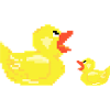 Duck mor med barnekyllinger ung gave and