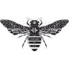 artfully designed bee