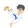 Karate Comic Boy kick fun camisa niños regalo