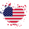Heart os flag USA amerikanske stater