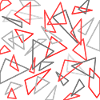 Triangle design red / gray