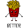 French Fries Better Partnerlook