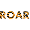 ROAR roar lettering tiger mønster striber