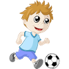 Little football boy