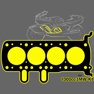 design T shirt BM W K1 gelb emblem