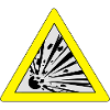 Trafic signe explosion