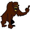 Monkey showing middle finger