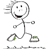 Running stick figure - runner - jogging