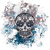 Skull Mexican Sugar Skull Flowers