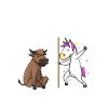 Din moster Min tante Cow Unicorn Gift EN