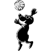 Volleyball-spielender Maulwurf