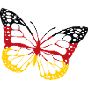 Schmetterling Deutschland Schwarz-Rot-Gold Fahne