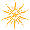 Soleil jaune éclatant