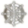Dharma wheel silver 3D