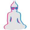 3D Buddha with 3D glasses
