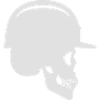 Skull with construction helmet
