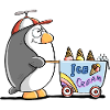 Pinguin Als Eisverkäufer - Eis