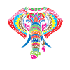 Elefante indù simbolo modello colorato animale regalo