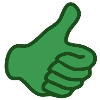 Green thumbs up
