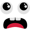 Terrified face - Comic