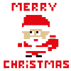 Santa 'merry christmas' 8-bit