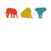 Amant d'éléphant rétro