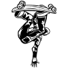 Skater / skateboarder 03_black white