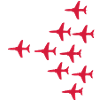 Red Arrows Vulcan 2007 Formation