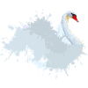 Weißer Schwan - Farbkleks