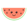 Pastèque heureuse de Kawaii
