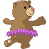 Dancing cartoon bear