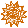 Astrological Aquarius Sun Print