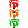 Berlin bear design art cadeau coloré feu de circulation