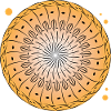 Rotating pattern circle
