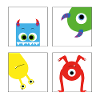 bunte lustige Monster