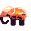 Elephant savannah sunset