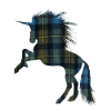 Tartan T-shirt for the proud Scottish unicorn