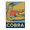 Cobra slange vintage farverig natur tunge gave