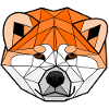 Akita Inu Geometric