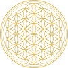 Flower of life in gold