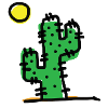 Single cactus