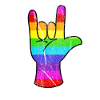 Rainbow Hand Rocking LGBT Pride