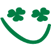 Shamrock smiley face