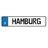 Plaque d'immatriculation Hambourg