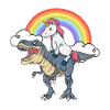 Unicorn Dinosaur T-Rex Rainbow Gift